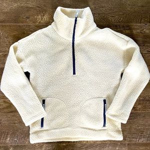 Polartec® J Crew sherpa fleece half-zip pullover